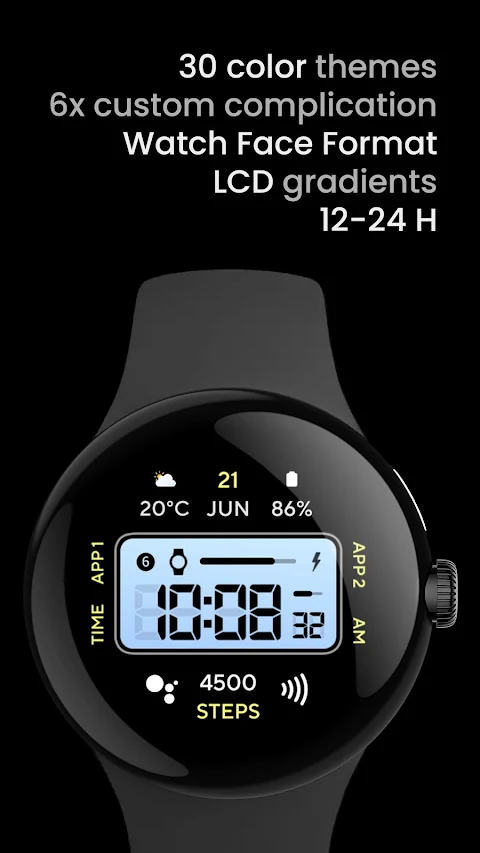 Retro Digital: Watch face screenshot