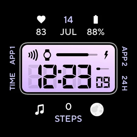Retro Digital: Watch face screenshot