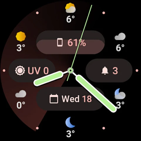 Weather Analog: Watch face screenshot