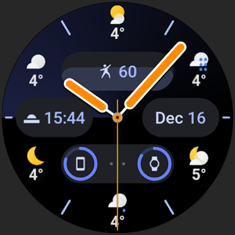 Weather Analog: Watch face screenshot