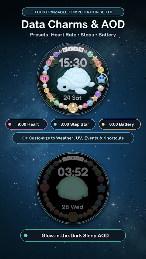 Lucky Turtle Watch Face screenshot