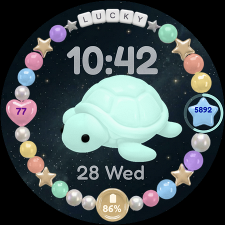 Lucky Turtle Watch Face screenshot