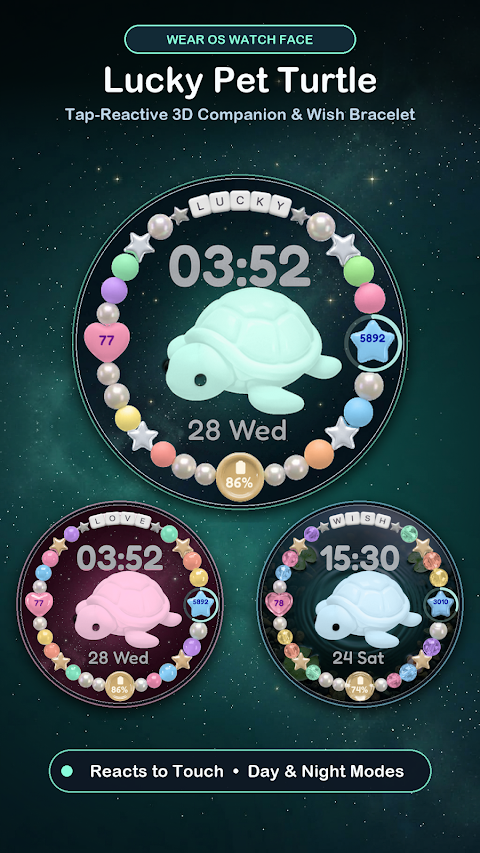 Lucky Turtle Watch Face screenshot