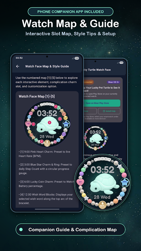 Lucky Turtle Watch Face screenshot