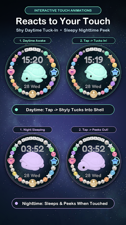 Lucky Turtle Watch Face screenshot