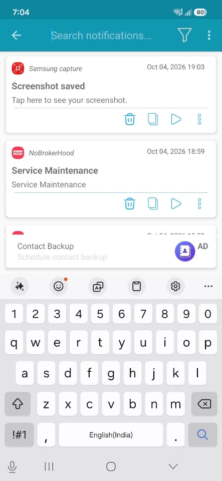NotiVault – Notification log screenshot