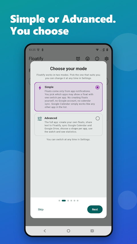 Floatify screenshot