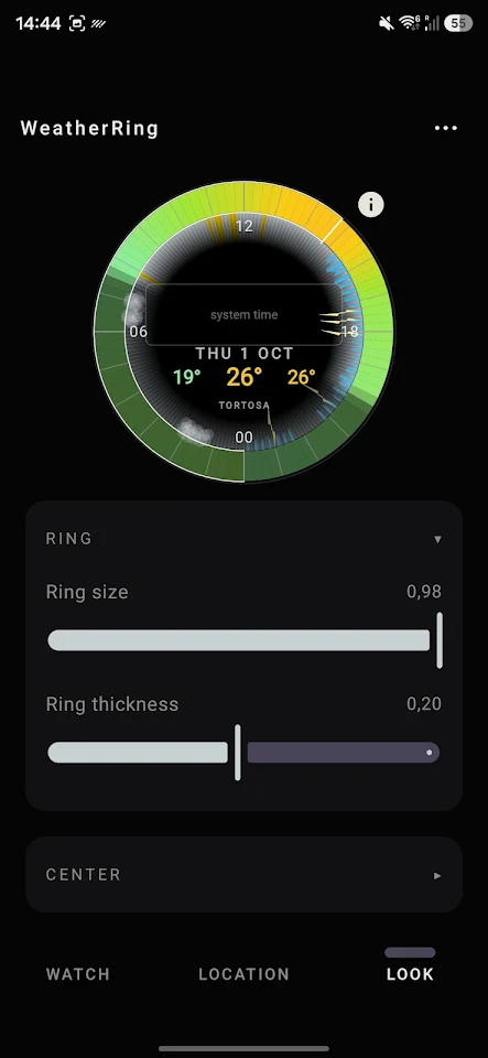 WeatherRing screenshot