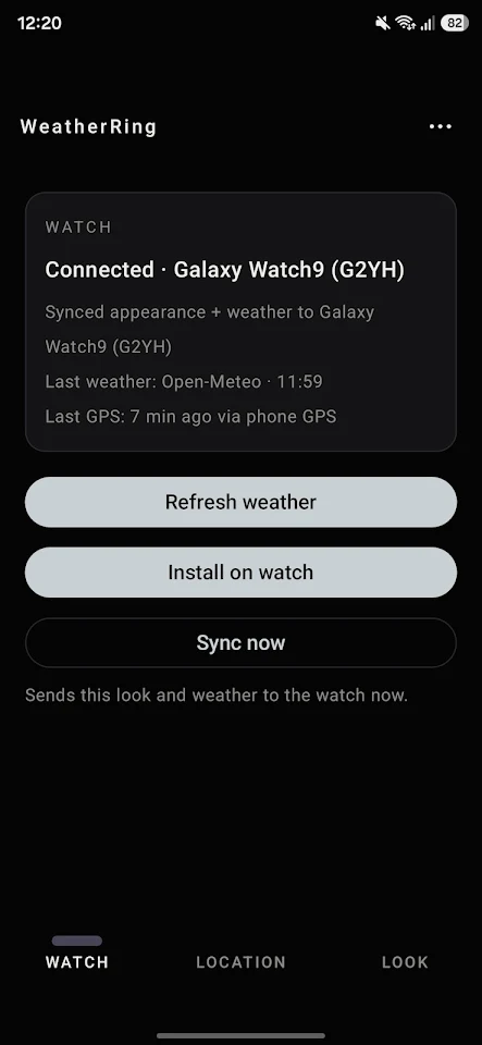 WeatherRing screenshot