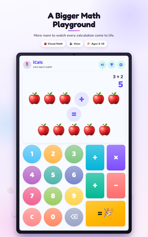 iCalc: Kids Calculator screenshot