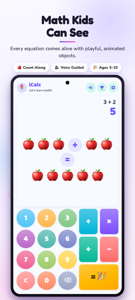 iCalc: Kids Calculator screenshot
