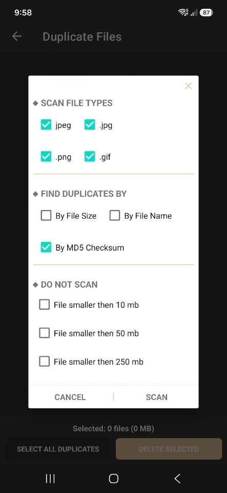 Duplicate File Cleaner screenshot