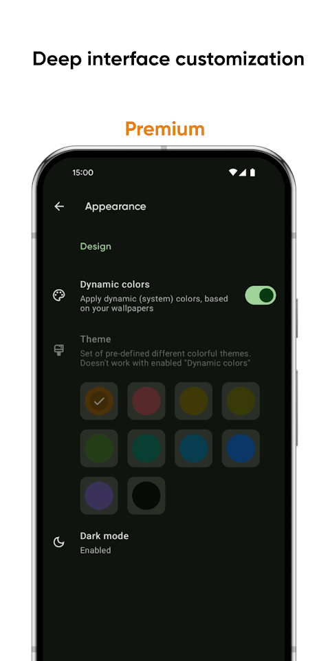 Castro Premium – system info screenshot