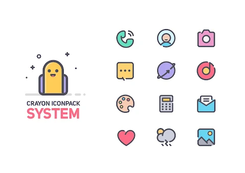 Crayon Icon Pack screenshot