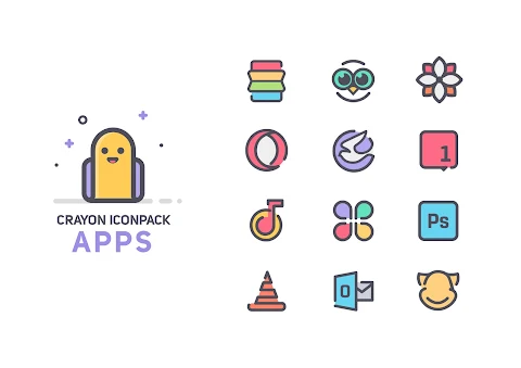 Crayon Icon Pack screenshot