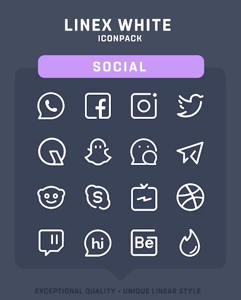 LineX White Icon Pack screenshot