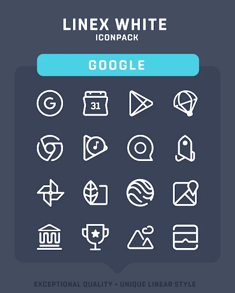 LineX White Icon Pack screenshot