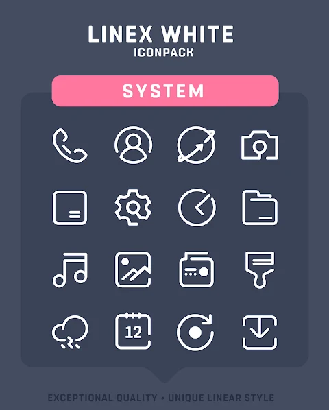 LineX White Icon Pack screenshot