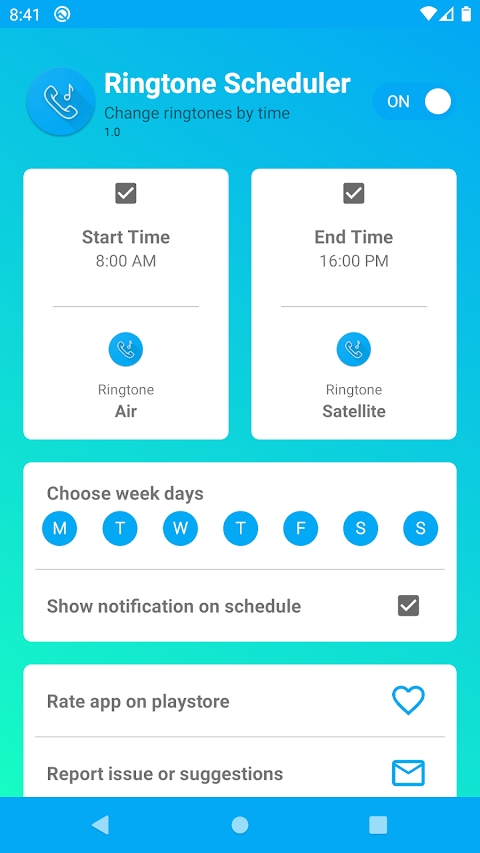 Ringtone Scheduler screenshot