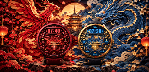Papercut Pagoda: Watch Face screenshot
