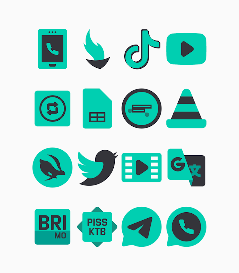 Zamrud Turqoise – Icon Pack screenshot