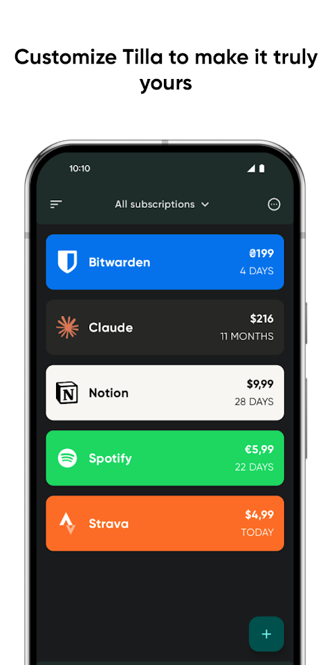Tilla Premium screenshot
