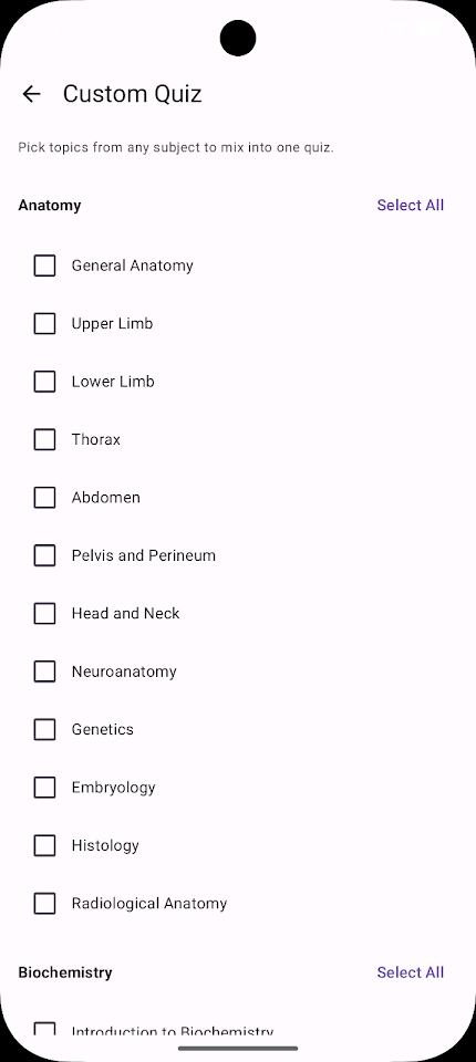 Preclinical MCQ screenshot