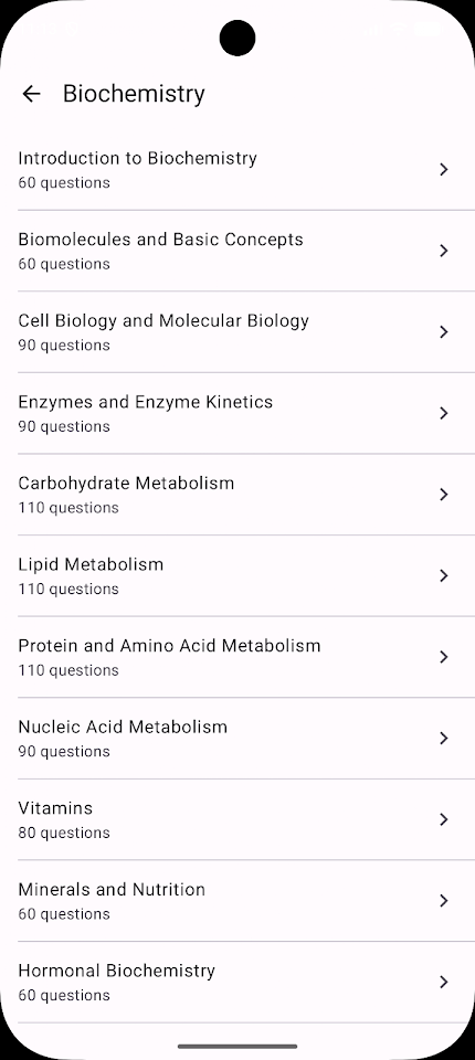 Preclinical MCQ screenshot