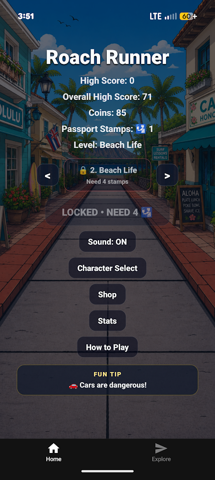 Roach Runner screenshot