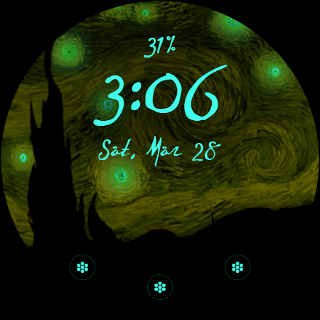Starry Night Depth Watch Face screenshot