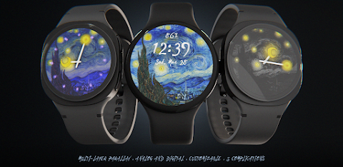 Starry Night Depth Watch Face screenshot