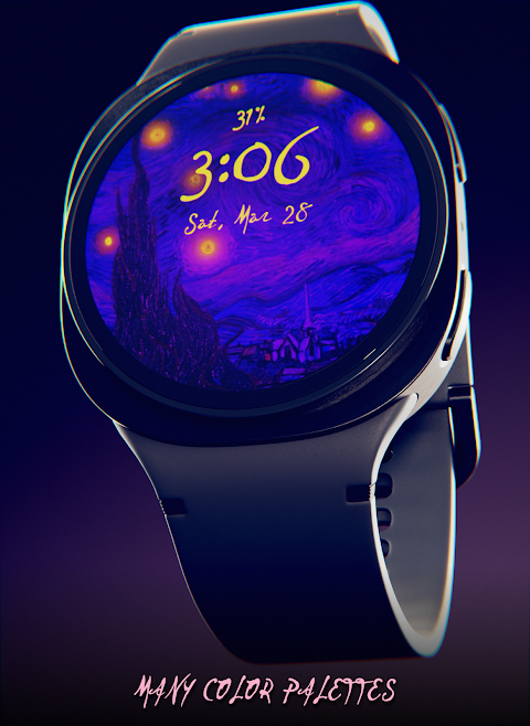 Starry Night Depth Watch Face screenshot