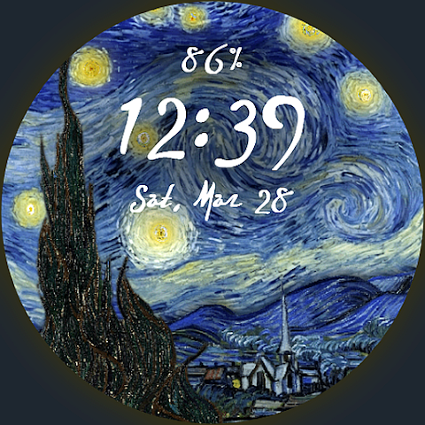 Starry Night Depth Watch Face screenshot