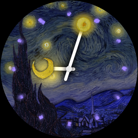 Starry Night Depth Watch Face screenshot