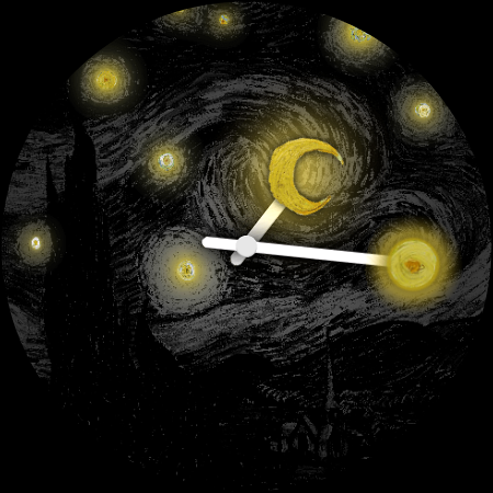 Starry Night Depth Watch Face screenshot