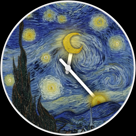 Starry Night Depth Watch Face screenshot