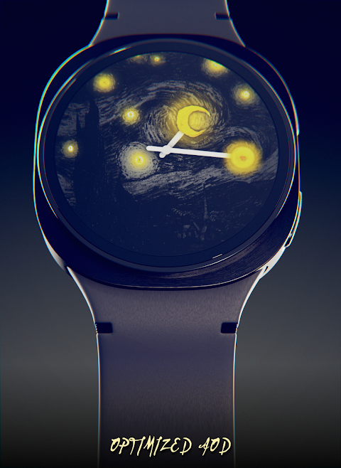 Starry Night Depth Watch Face screenshot