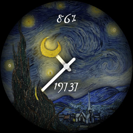 Starry Night Depth Watch Face screenshot