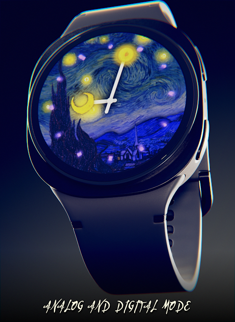 Starry Night Depth Watch Face screenshot