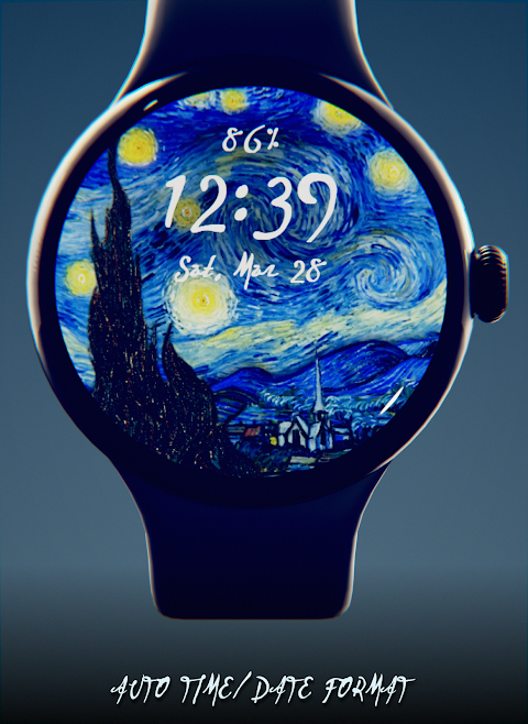 Starry Night Depth Watch Face screenshot