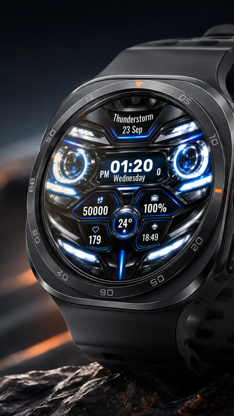 A009 Car Headlights Watchface screenshot
