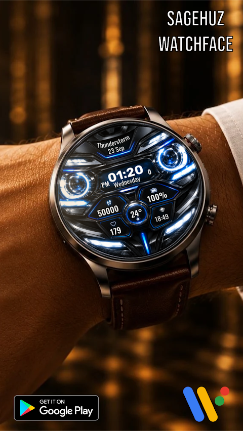 A009 Car Headlights Watchface screenshot