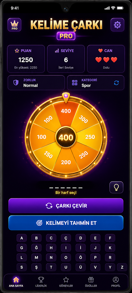 Kelime Çarkı Pro screenshot