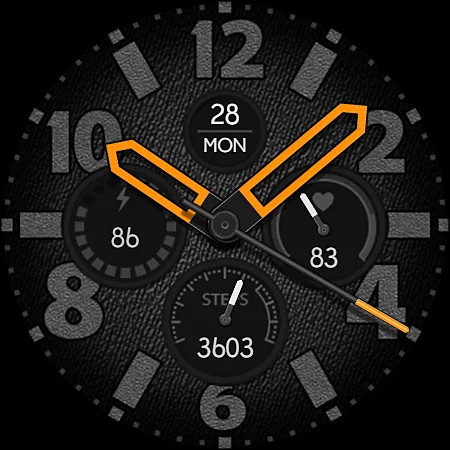 Vary Hands Graphite Watch Face screenshot