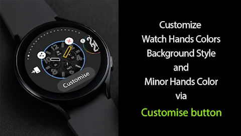 Vary Hands Graphite Watch Face screenshot