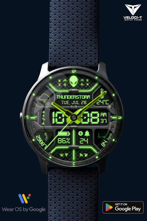 Alien Face N1 Watch Face screenshot