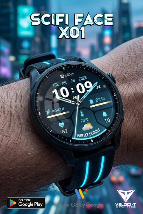 Scifi Face X01 Watch Face screenshot
