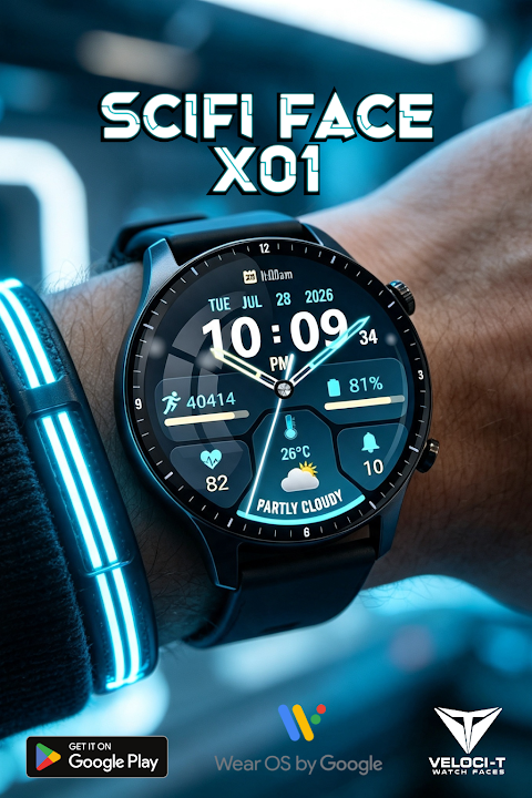 Scifi Face X01 Watch Face screenshot