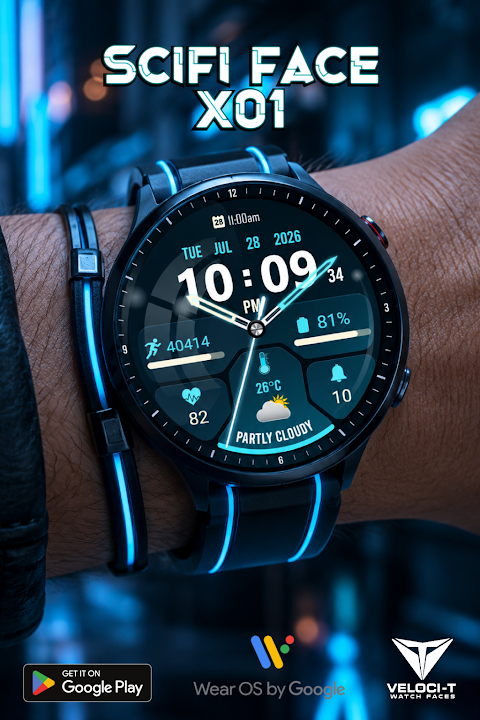 Scifi Face X01 Watch Face screenshot