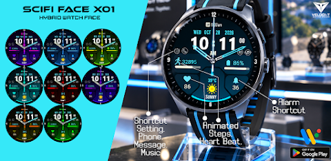 Scifi Face X01 Watch Face screenshot